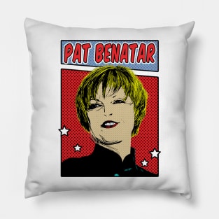 Pat Benatar Pop Art Comic Style Pillow