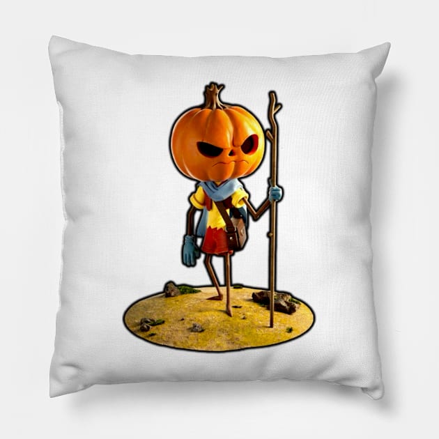 The Pumpkin Mage Pillow by CazzyShop