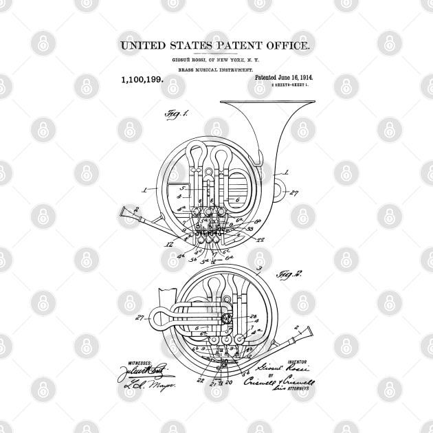 French Horn Patent Black by Luve