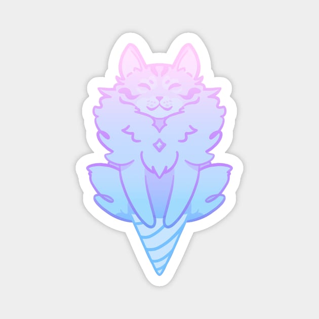 Cosmic Cotton Candy Cat Magnet by phogar