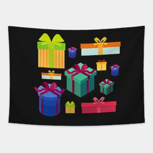 Abundance of Christmas Presents Tapestry