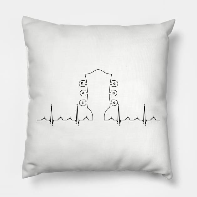 GuitarHeartbeats Pillow by Cavalrysword