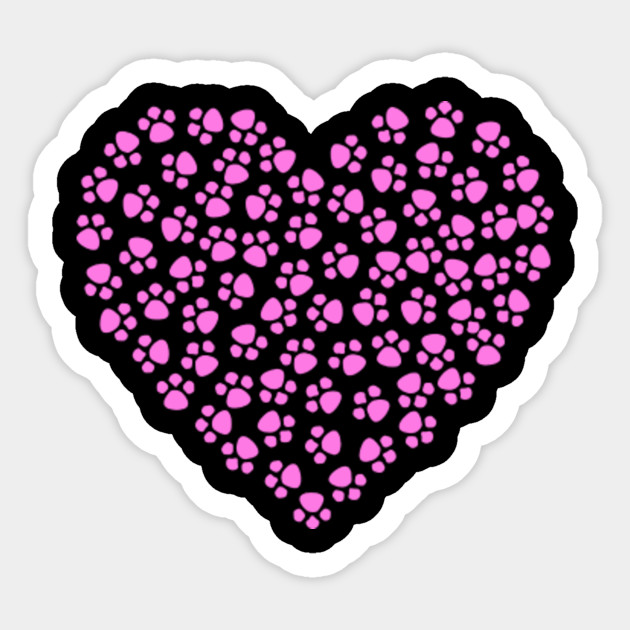 Womens Heart Paw Print In Pink Dog Lover Mother S Day Gift For Mom