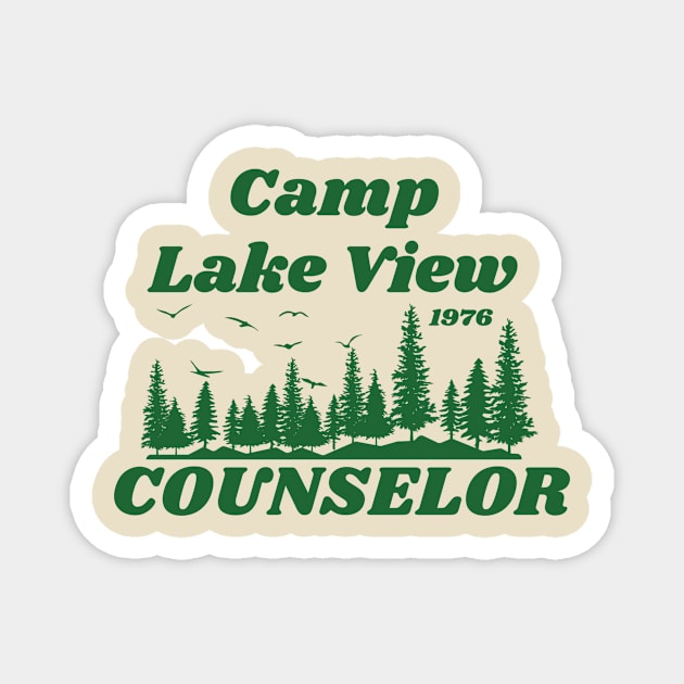 Camp Lake View Counselor Magnet by Life Happens Tee Shop