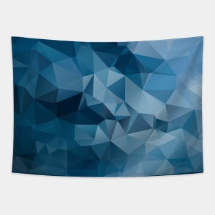 Abstract Polygon Shades of Blue Tapestry