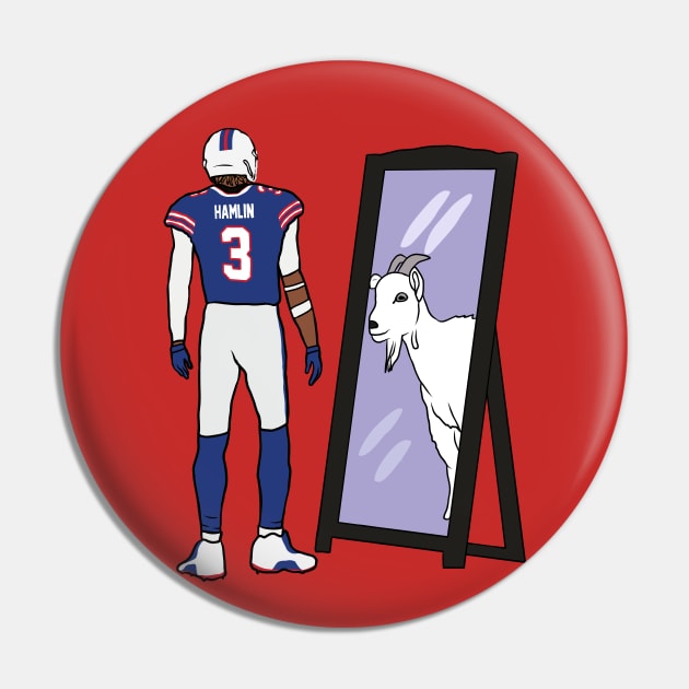 Damar Hamlin Mirror GOAT Pin by rattraptees