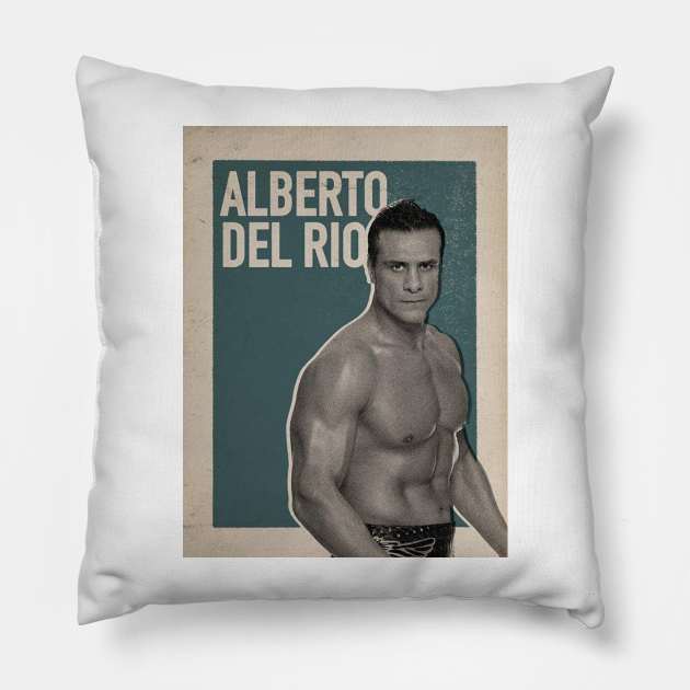 Alberto Del Rio Vintage Pillow by nasib