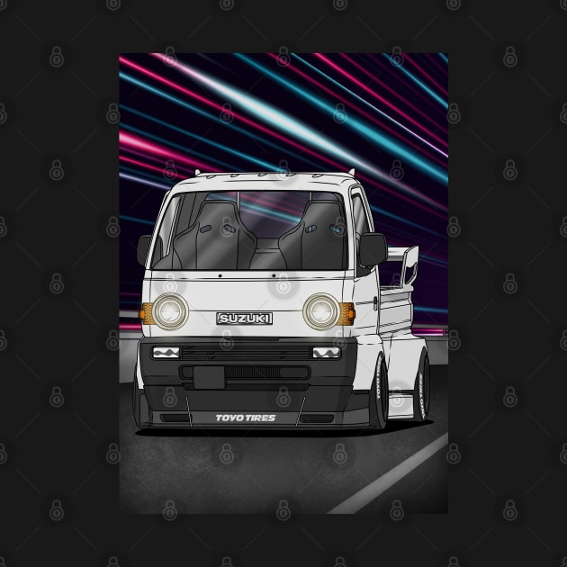 Suzuki Carry DD51T Minitruck  (1992) Driving by Guyvit