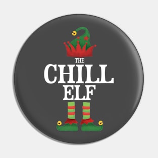 Chill Elf Matching Family Group Christmas Party Pajamas Pin