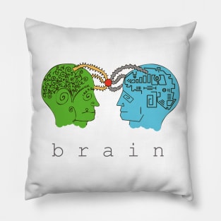 Left and right human brain Pillow