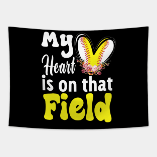 My Heart is on That Field Baseball Tapestry