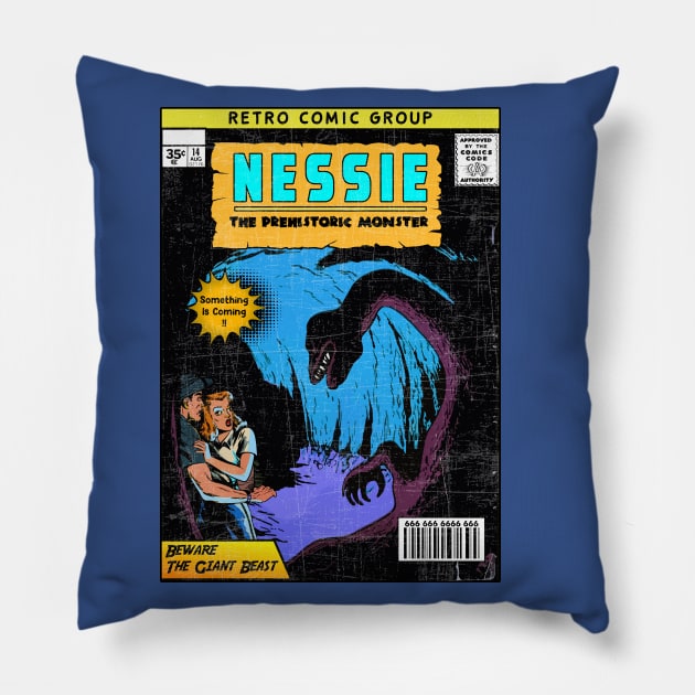 NESSIE COMIC Pillow by theanomalius_merch