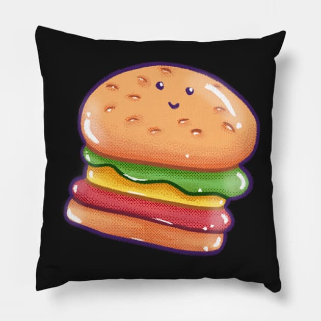 burger gummy Pillow by Shizomaru