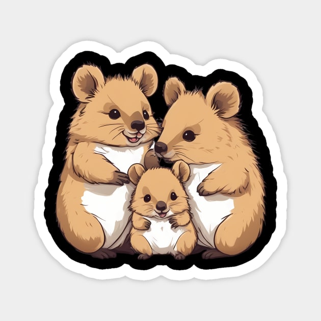 Cute Quokka Family Magnet by animegirlnft