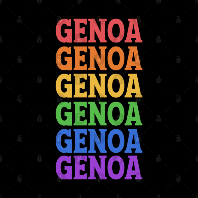 GENOA COLORFUL TEXT by OlkiaArt