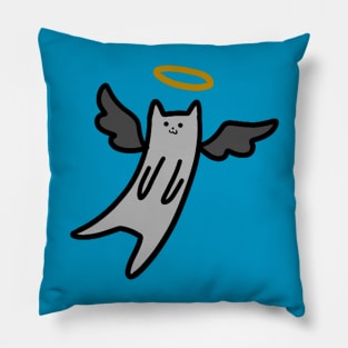 Gray Angel Cat Pillow