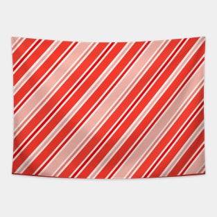 Red Candy Cane Stripes Mint Holiday Pattern Tapestry