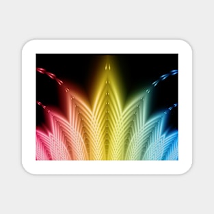 Rainbow Coloured Fan Pattern Magnet