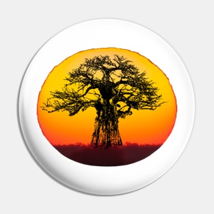 Baobab Tree at Sunset for Africa Fans Pin