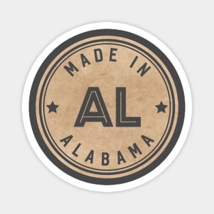 Made In Alabama AL State USA Magnet