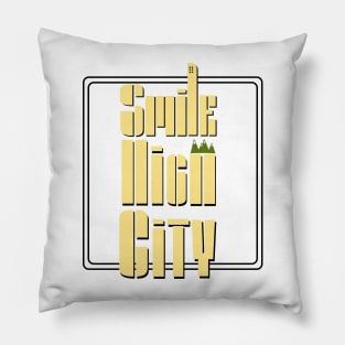 Smile High City - The Typography Pillow