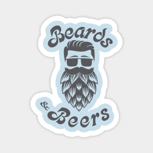 Beards & Beer - Charcoal Magnet