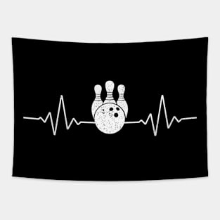 Bowling Heart Beat Bowling Ball Bowling lover Tapestry