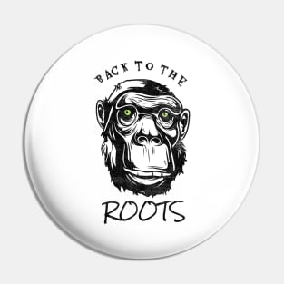 Back To The Roots Evolution Monkey Primate Pin