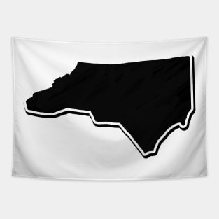 Black North Carolina Outline Tapestry