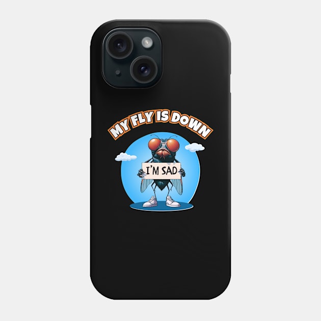 My Fly Is Down Phone Case by Kenny The Bartender's Tee Emporium