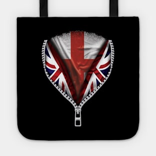 English Flag  England Flag zipped British Flag - Gift for English From England Tote