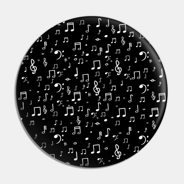 Music note pattern Pin by Xatutik-Art