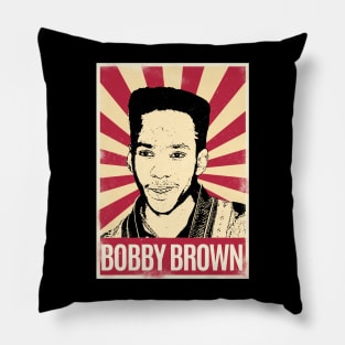 Retro Vintage Bobby Brown 80s Pillow