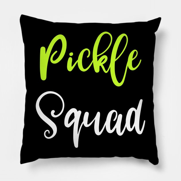 Pickleball Pickle Squad Pickle Lover Gift Pillow by StacysCellar