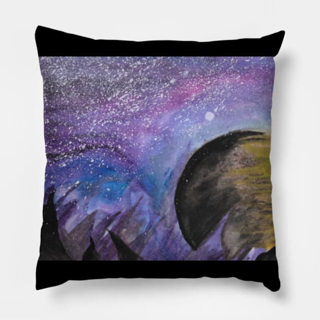 Gas giant landscape #3 13/07/23 Pillow by STearleArt