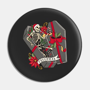 Creepmas Skeleton Christmas Pin