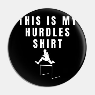 Mens This Is My Hurdles Shirt Athlete Gift Pin