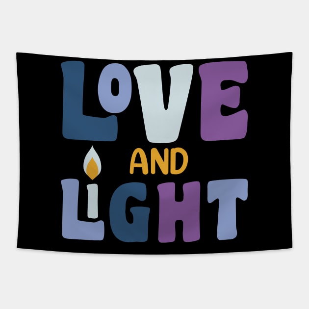 LOVE AND LIGHT Tapestry by MZeeDesigns