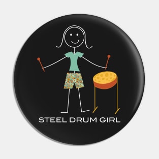 Funny Womens Steel Drum Pin