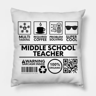 Middle School Teacher Pillow