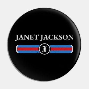 Graphic Janet Name Vintage Birthday Retro Gift Pin