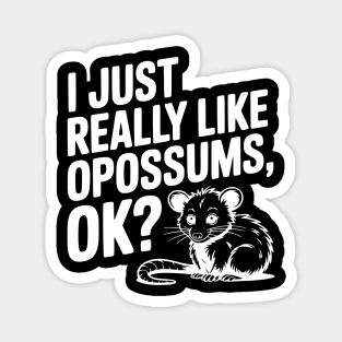 I Just Really Like Opossums, ok? Magnet