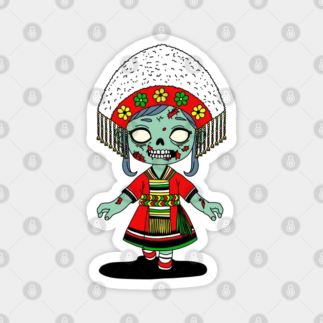 Cute Taiwanese Zombie Magnet by H. R. Sinclair