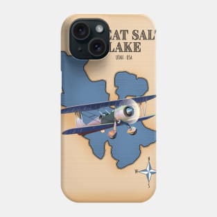 Great Salt Lake Utah vintage style map Phone Case