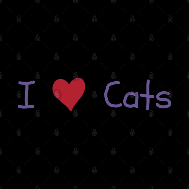 I Heart (Love) Cats by Cheesy Pet Designs