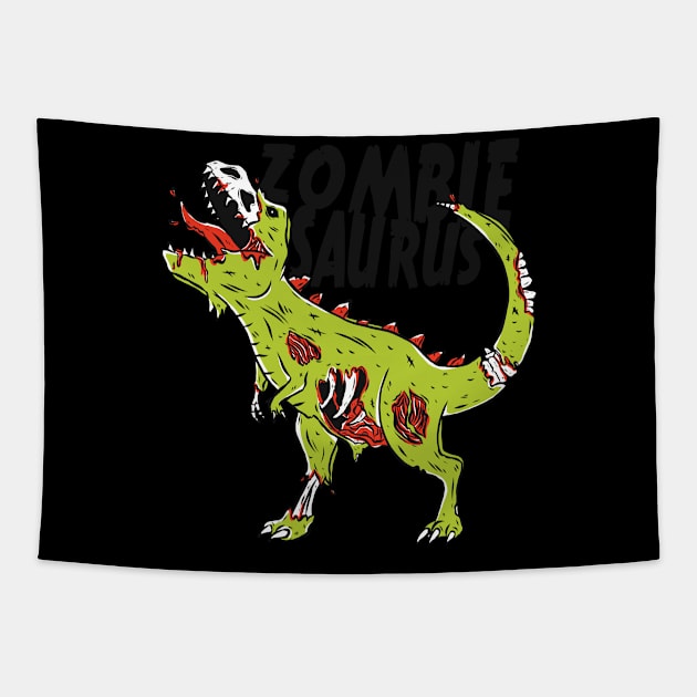 zombiesaurus Tapestry by rueckemashirt