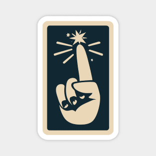 index finger sparks idea poster Magnet