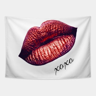 Hugs & Kisses XOXO Lips Fashionista Shirt by InsideLuv Tapestry