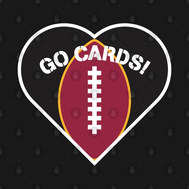 Heart Shaped Arizona Cardinals by Rad Love