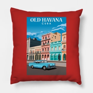 Havana old city travel Pillow